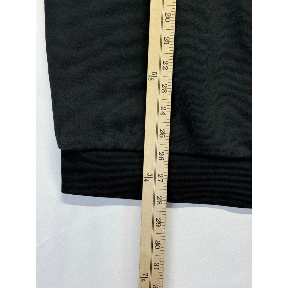 Adidas Trefoil Essentials Sweatshirt Mens Large Black Fleece Lined‎ Primegreen